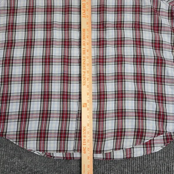 Eddie Bauer Mens Tall Large Plaid Button Down Shirt Long Sleeve Cotton Casual - Picture 5 of 7